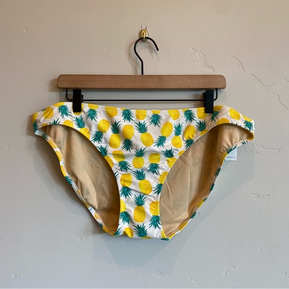OLD NAVY White Pineapple Mid Rise Bikini Bottoms - Picture 1 of 5